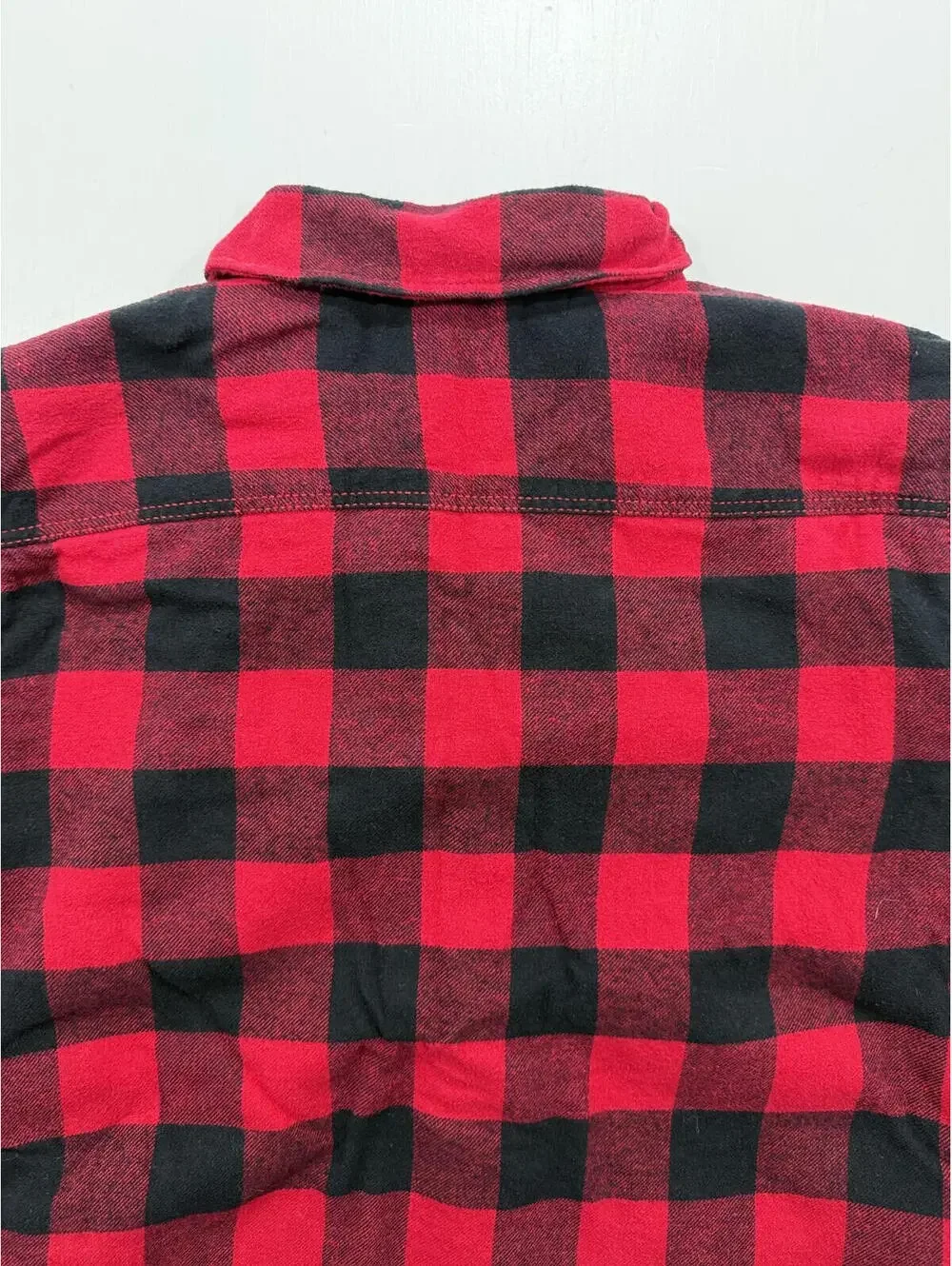 Tommy Bahama Boys XL 14 Red Buffalo Plaid Sherpa Lined Shacket Jacket